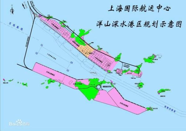 洋山深水港区规划示意图